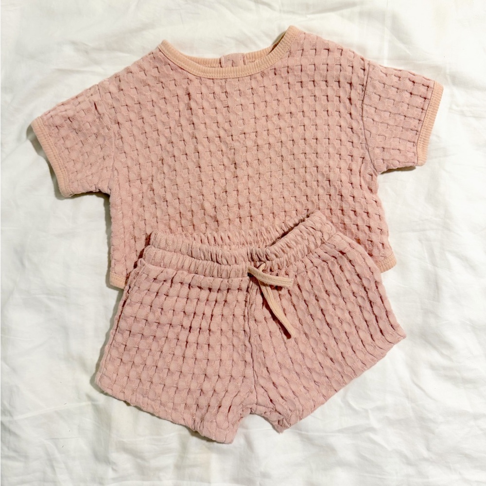 Quincy Mae Waffle Set in Bubblegum
